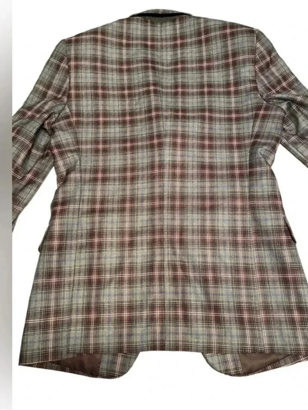 Men’s Bespoke Tazzio Skinny Fit Plaid Two Piece Suit
